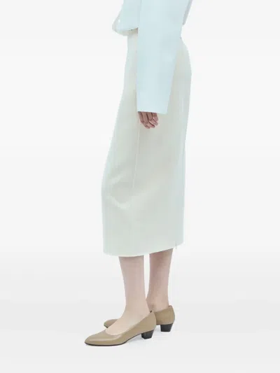 The Row Zip-detail Midi Skirt In Neutral