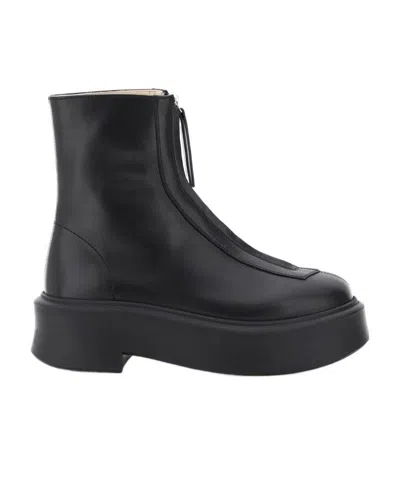 THE ROW THE ROW ZIPPED ANKLE BOOTS