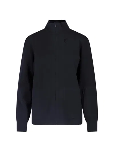 The Row Zip Jacket In Wool Blend In Blue
