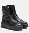 The Row Zipped Ankle Boots In Black