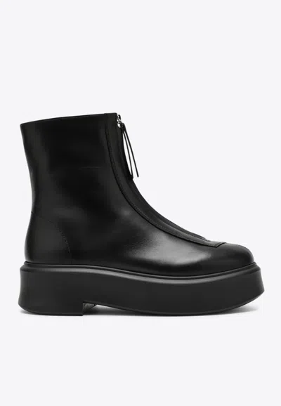 The Row Zipped Ankle Boots