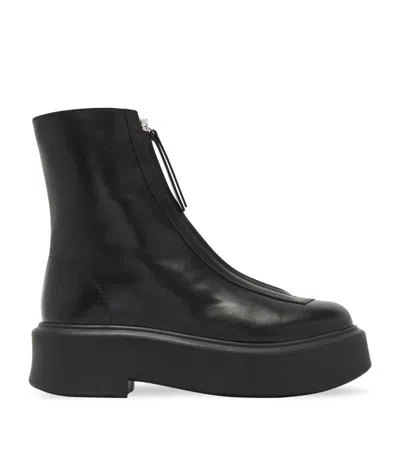 The Row Combat Style Platform Boots In Black