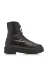 The Row Zipped Ankle Boots In Black