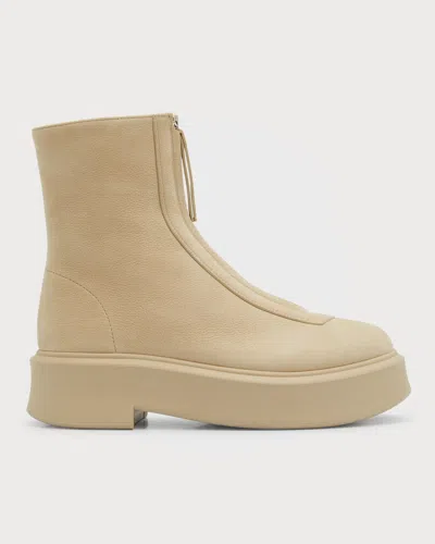 The Row Zipped Boot I In Beige