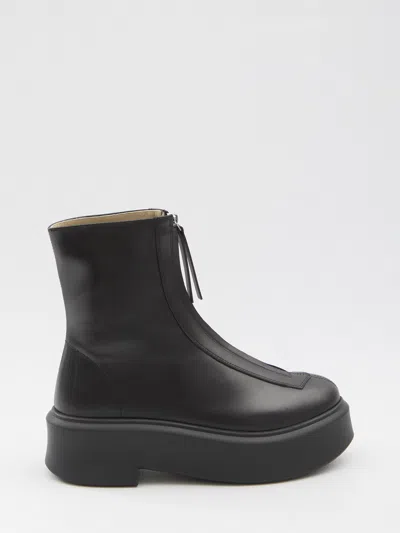 The Row Zipped Boots In Black