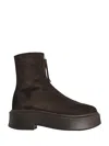 The Row Zipped Boots Dark Brown In Brown