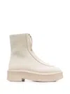 The Row Front-zipped Ankle Boots In Neutral