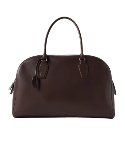 The Row India 15.75 Leather Shoulder Bag In Brown