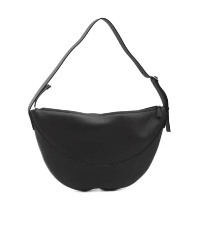 The Row Zipper Shoulder Bag In Black