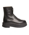 The Row Zipped Ankle Boots In Black