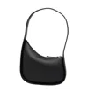 The Row Zippered Half-moon Handbag In Black