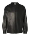 The Row Zippered Leather Jacket In White