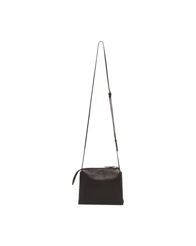 The Row Zippered Shoulder Bag In Brown