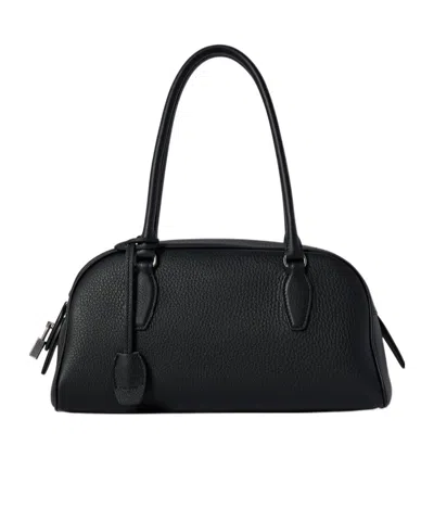 The Row Zippered Small Handbag In Black