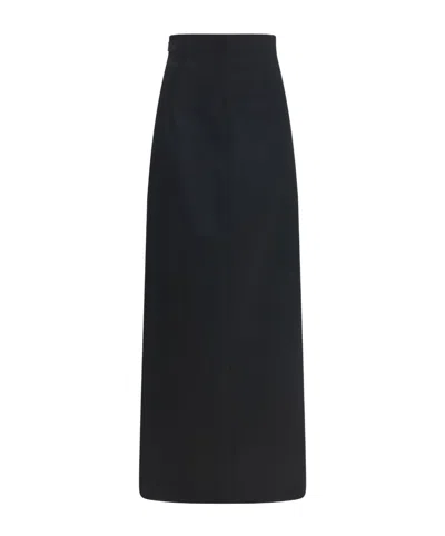 The Row Zip-up Skirt In Black