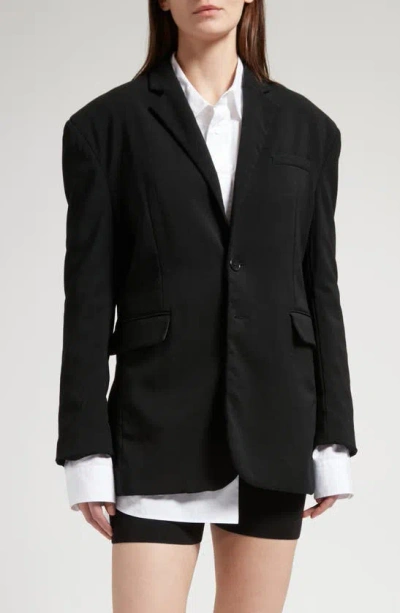 The Row Zonen Stretch Wool Blazer In Black