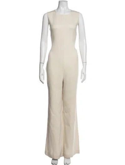 Pre-owned The Row Zooey Wool Jumpsuit In Neutrals