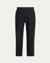The Row Zuzana Cotton Straight-leg Ankle Pants In Black