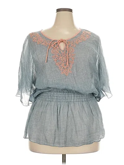 Pre-owned The Royal Standard 3/4 Sleeve Blouse In Gray