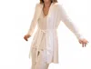 The Royal Standard Classic Slumber Robe With Satin Trim In White