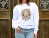 The Royal Standard Easy Tiger Sequin Sweatshirt - Plus In White
