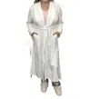 The Royal Standard Not Getting Out Classic Long Sleeve Robe In White In White