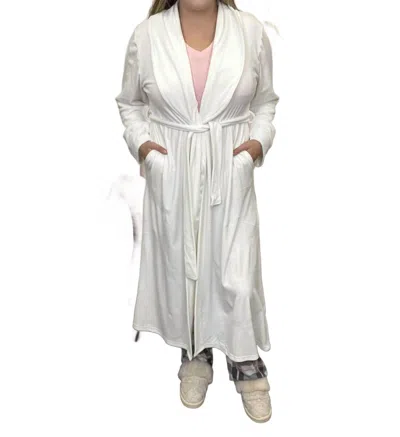 The Royal Standard Not Getting Out Classic Long Sleeve Robe In White