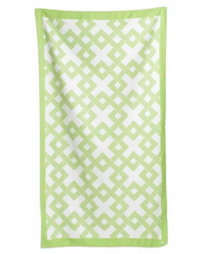 The Royal Standard Savannah Giant Beach Towel In Green/white