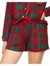 The Royal Standard Telluride Sleep Shorts In Red Plaid In Multi