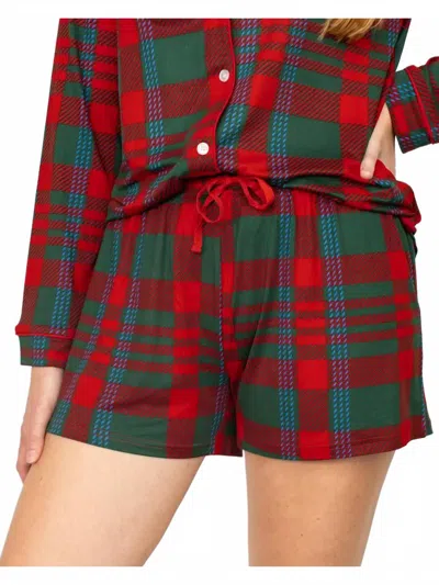 THE ROYAL STANDARD TELLURIDE SLEEP SHORTS IN RED PLAID