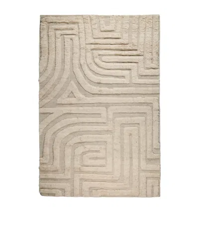 The Rug Company Wool Folk Ivory Rug In Neutral