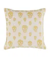 The Rug Company X Alexander Mcqueen Skull Cushion In Gold