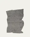 The Rug Company X Kelly Wearstler Avant Graphite Shaped Hand-knotted Rug, 6' X 9' In Black, White Multi