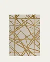 The Rug Company X Kelly Wearstler Channels Copper Hand-knotted Rug, 6' X 9' In Beige, Copper, Bronze