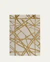 The Rug Company X Kelly Wearstler Channels Copper Hand-knotted Rug, 8' X 10' In Beige, Copper, Bronze