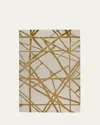The Rug Company X Kelly Wearstler Channels Copper Hand-knotted Rug, 9' X 12' In Beige, Copper, Bronze