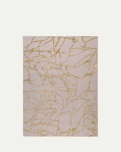 The Rug Company X Kelly Wearstler Tracery Gold Hand-knotted Rug, 8' X 10'