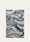 The Rug Company X Mary Katrantzou Feather Marble Midnight Hand-knotted Rug, 9' X 12' In Midnight