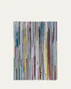 The Rug Company X Paul Smith Paint Stripe Hand-knotted Rug, 6' X 9' In Red, Blue, Gray Multi