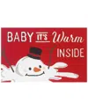 The Rug Market Baby Its Warm 24x36in Doormat In Red