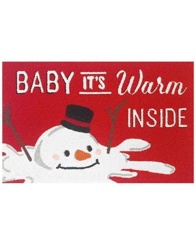 The Rug Market Baby Its Warm 24x36in Doormat In Red