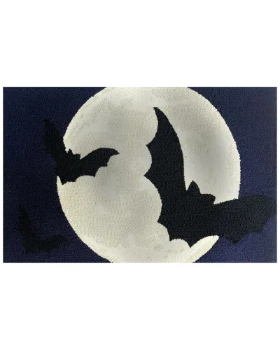 The Rug Market Batty Moon 24x36in Doormat In Blue