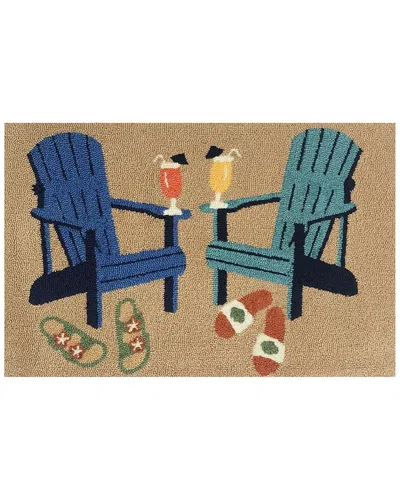 The Rug Market Beach Drinks Indoor/outdoor Doormat In Brown