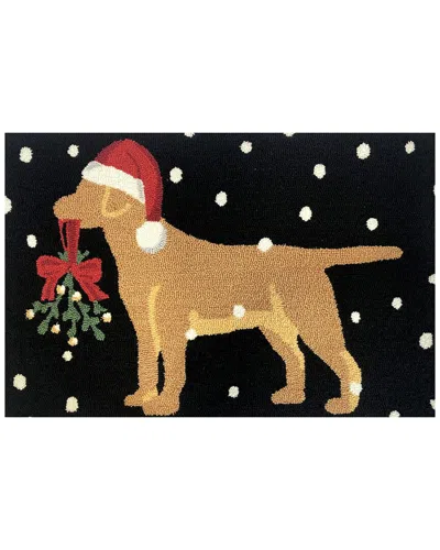 The Rug Market Black Lab Santa 24x36in Doormat