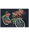 The Rug Market Blossom Bike 30x48in Doormat In Indigo