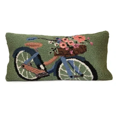 The Rug Market Blossom Bike Pillow In Green