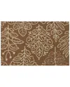 The Rug Market Botanical Tile 30x48in Doormat In Tan