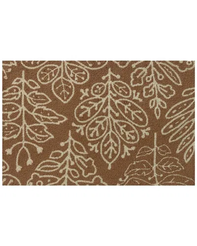 The Rug Market Botanical Tile 30x48in Doormat In Tan