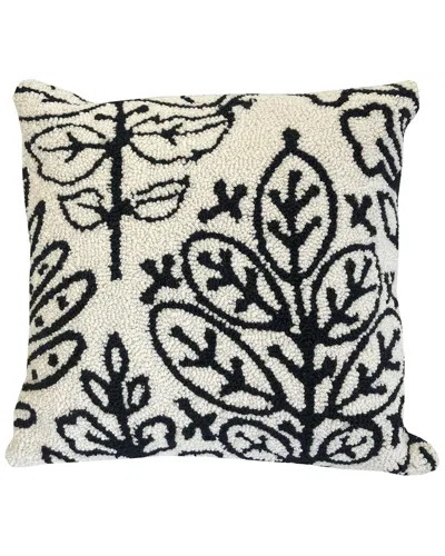 The Rug Market Botanical Tile Moonbeam Indoor/outdoor Pillow In White