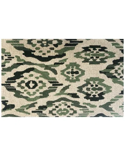 The Rug Market Broken Ikat 30x48in Doormat In Green